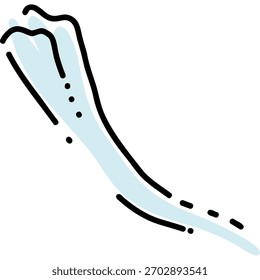 Se trata de un diseño minimalista de ondas que sirve como una opción ideal para varios proyectos creativos y obras de arte con temática oceánica