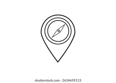 This is a minimalistic black and white school location pin icon, ideal for educational maps, school directories, mobile apps, and navigation systems. The design features a map marker with a school bui