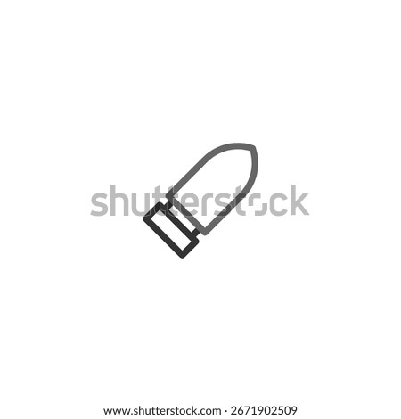 This minimalistic bullet illustration serves as a potent visual metaphor for defense and protection. The clean lines and simple design convey precision, security, and the safeguarding of vital