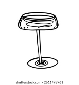 This is a minimalistic illustration featuring a stylish glass, making it perfect for various creative design projects