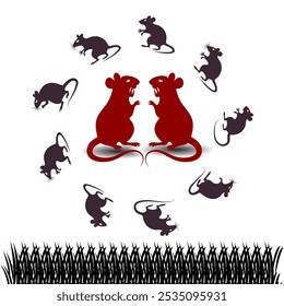 This minimalistic rat silhouette vector is perfect for logos, branding, and creative design projects. Scalable and editable, it suits both digital and print use for all graphic designer and rat users.