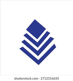 Este logotipo de Vector minimalista y profesional simboliza el crecimiento, el progreso y el apilamiento de datos.