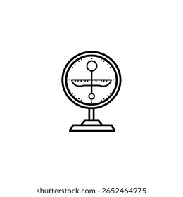 This minimally designed divination tool utilizes basic shapes to depict fortune telling, perfect for spiritual themes, mysticism related projects, or simple educational diagrams.