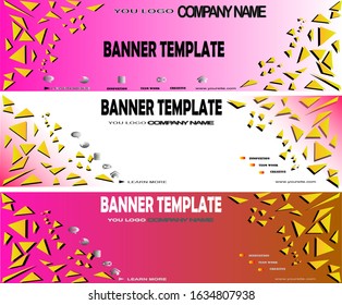 this is a mirror broken banner vector