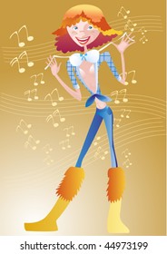 This is a mischievous girl dancing