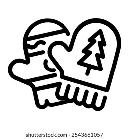 This Mitten icon is suitable for Christmas the Birth of Jesus Christ.