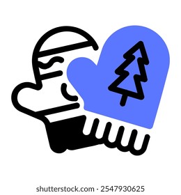 This Mitten icon is suitable for Christmas the Birth of Jesus Christ.