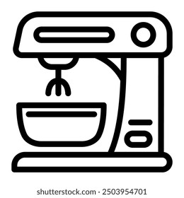 This Mixer icon is suitable for kitchen appliance, kitchen, cookware, etc.