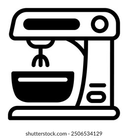 This Mixer icon is suitable for kitchen appliance, kitchen, cookware, etc.