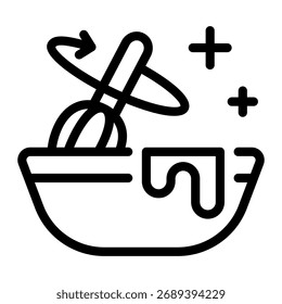 This Mixing (bowl) icon is suitable for Food, Cooking, Culinary, etc.