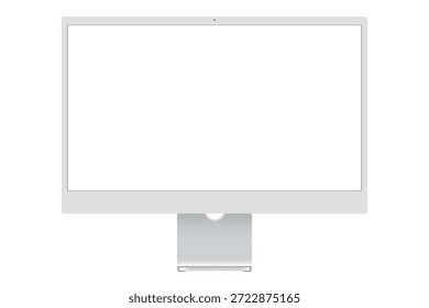This mockup features a stylish clay computer monitor with a blank screen, ideal for displaying website designs, digital artwork, or app interfaces. The simple, minimalist design provides a neutral background to highlight your content.