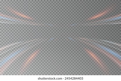 This is a modern abstract high-speed motion effect png. It is also a futuristic dynamic motion technology. It can be used as a banner or poster design background idea. Fast speed lines.

