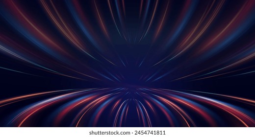 This is a modern abstract high-speed motion effect png. It is also a futuristic dynamic motion technology. It can be used as a banner or poster design background idea. Fast speed lines.