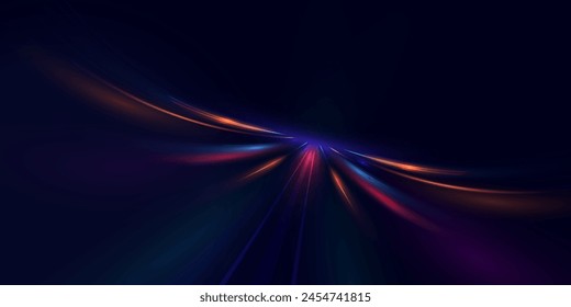 This is a modern abstract high-speed motion effect png. It is also a futuristic dynamic motion technology. It can be used as a banner or poster design background idea. Fast speed lines.