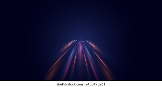 This is a modern abstract high-speed motion effect png. It is also a futuristic dynamic motion technology. It can be used as a banner or poster design background idea. Fast speed lines.	
