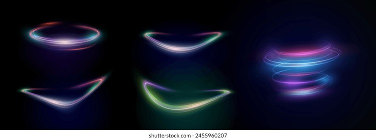 Este es un moderno efecto de movimiento abstracto de alta velocidad png. También es una tecnología de movimiento dinámico futurista. Se puede utilizar como un Anuncio o póster de diseño de fondo idea. Líneas de velocidad rápida. Luz giratoria.