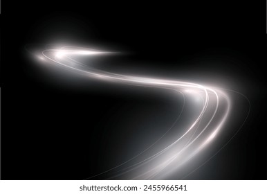 This is a modern abstract high-speed motion effect png. It is also a futuristic dynamic motion technology. It can be used as a banner or poster design background idea. Fast speed lines. Twirl light.