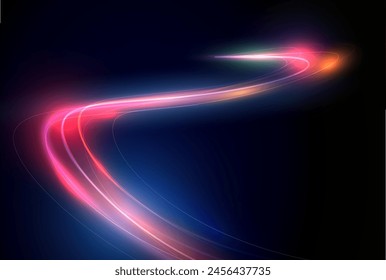 This is a modern abstract high-speed motion effect png. It is also a futuristic dynamic motion technology. It can be used as a banner or poster design background idea. Fast speed lines. Twirl light.