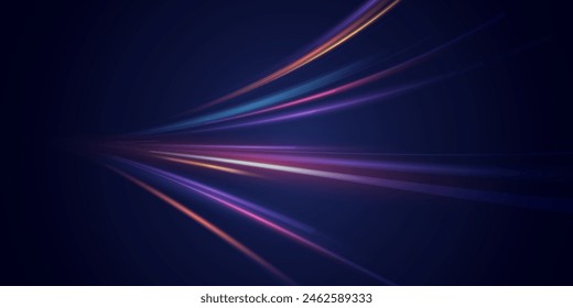 This is a modern abstract high-speed motion effect png. It is also a futuristic dynamic motion technology. It can be used as a banner or poster design background idea. Fast speed lines.