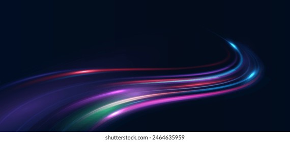 Este es un moderno efecto de movimiento abstracto de alta velocidad png. También es una tecnología de movimiento dinámico futurista. Se puede utilizar como un Anuncio o póster de diseño de fondo idea. Líneas de velocidad rápida.