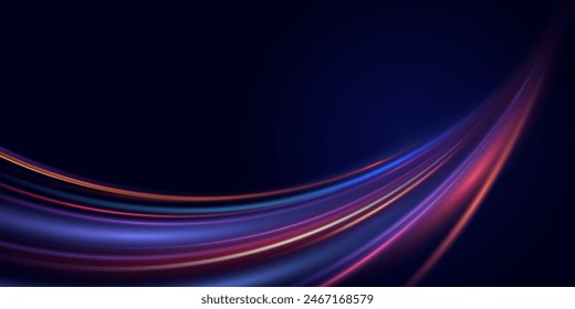 This is a modern abstract high-speed motion effect png. It is also a futuristic dynamic motion technology. It can be used as a banner or poster design background idea. Fast speed lines.