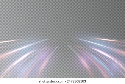 This is a modern abstract high-speed motion effect png. It is also a futuristic dynamic motion technology. It can be used as a banner or poster design background idea. Fast speed lines.	
