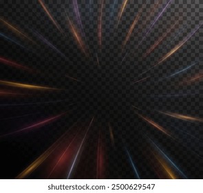 Este es un moderno efecto de movimiento de alta velocidad abstracto png. También es una tecnología de movimiento dinámico futurista. Se puede utilizar como una idea de fondo de diseño de Anuncio o póster. Líneas de velocidad rápida.	
