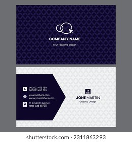 This is a modern business card. Clean  Eye-catchy professional work. This Business card designed for a corporate company and suitable for all businesses industry. You can easily edit and customize it