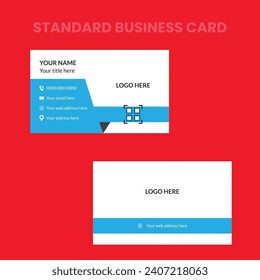 This is modern business card with creative thinking design