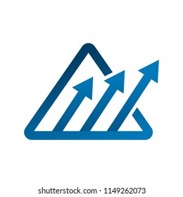 This modern business logo features a dynamic upward arrow combined with a circular chart element, symbolizing financial growth, progress, analytics, and long-term performance. The rising arrow represents success, profitability, and positive trends, while the circular shape conveys continuity, stability, and strategic planning. The clean geometric construction reflects professionalism and precision, making the logo highly suitable for corporate and financial branding.