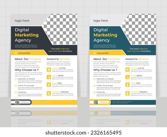 This is a modern  Creative Corporate business Flyer.This template RGB Color Mode  EPS file format. (Different color set . All main elements and Texts are editable and customize.