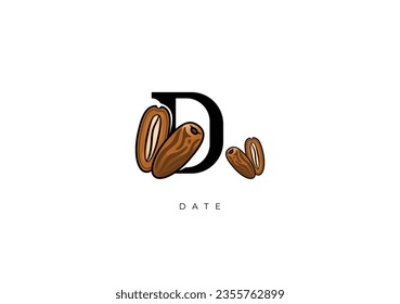 This is a modern Date Fruit Vector, Great combination of Date Fruit symbol with letter D as initial of Date Fruit itself. Nice for Logo, Monogram, Symbol or any graphic design needs.