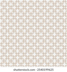 This is a modern geometric design that showcases intricate patterns in soft gold tones against a light background