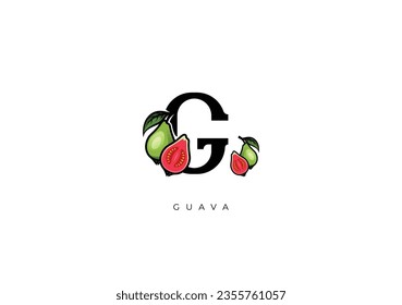 This is a modern Guava Vector, Great combination of Guava symbol with letter G as initial of Guava itself. Nice for Logo, Monogram, Symbol or any graphic design needs.