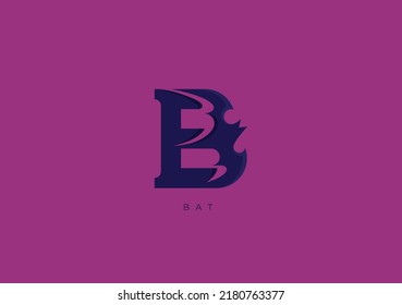 This is a modern logo of Bat, Great combination of Bat symbol with letter B as initial of Bat itself.