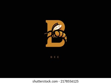 This is a modern logo of Bee, Great combination of Bee symbol with letter B as initial of Bee itself.