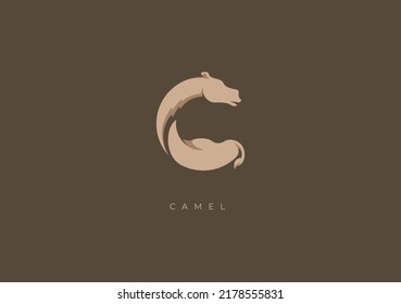 This is a modern logo of Camel, Great combination of Camel symbol with letter C as initial of Camel itself.