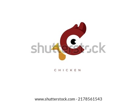 This is a modern logo of Chicken, Great combination of Chicken symbol with letter C as initial of Chicken itself.