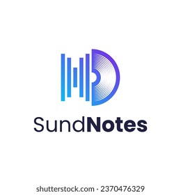 This modern logo, a combination of growth graphics and vinyl, is very suitable for use as a financial music logo