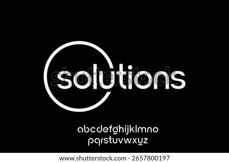 This is a modern logo concept that combines a clean font with a circular graphic element, ideal for branding solutions. 