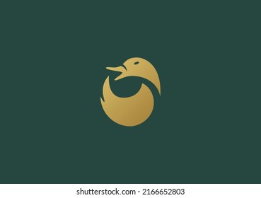 This is a modern logo of Duck, the logo shows elegant and luxury vibe.