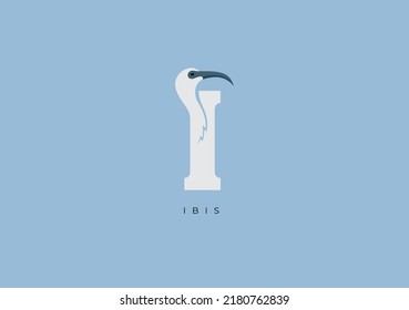 This is a modern logo of Ibis, Great combination of Ibis symbol with letter I as initial of Ibis itself.