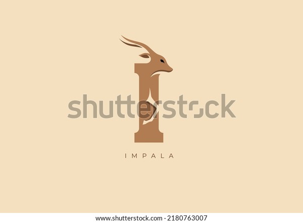 This is a modern\
logo of Impala, Great combination of Impala symbol with letter I as\
initial of Impala itself.
