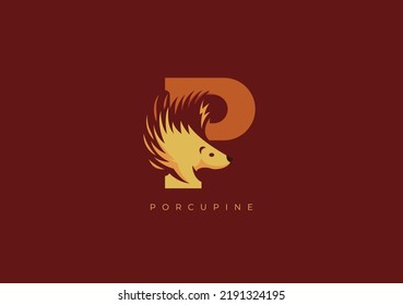 This is a modern logo of Porcupine, Great combination of Porcupine symbol with letter P as initial of Porcupine itself.