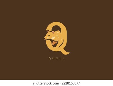 This is a modern logo of Quoll, Great combination of Quoll symbol with letter Q as initial of Quoll itself.