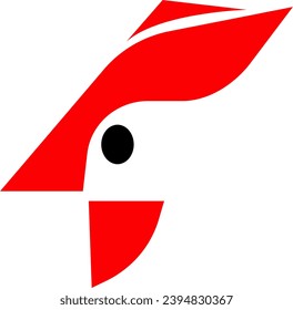 This is a modern logo of Rooster, Great combination of Rooster symbol with letter R