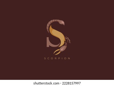 This is a modern logo of Scorpion, Great combination of Scorpion symbol with letter S as initial of Scorpion itself. svg