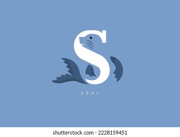 This is a modern logo of Seal, Great combination of Seal symbol with letter S as initial of Seal itself.
