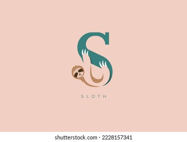 This is a modern logo of Sloth, Great combination of Sloth symbol with letter S as initial of Sloth itself.