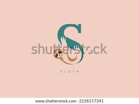 This is a modern logo of Sloth, Great combination of Sloth symbol with letter S as initial of Sloth itself.